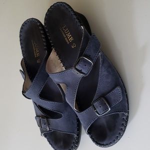 La Plume Italian Leather Slides